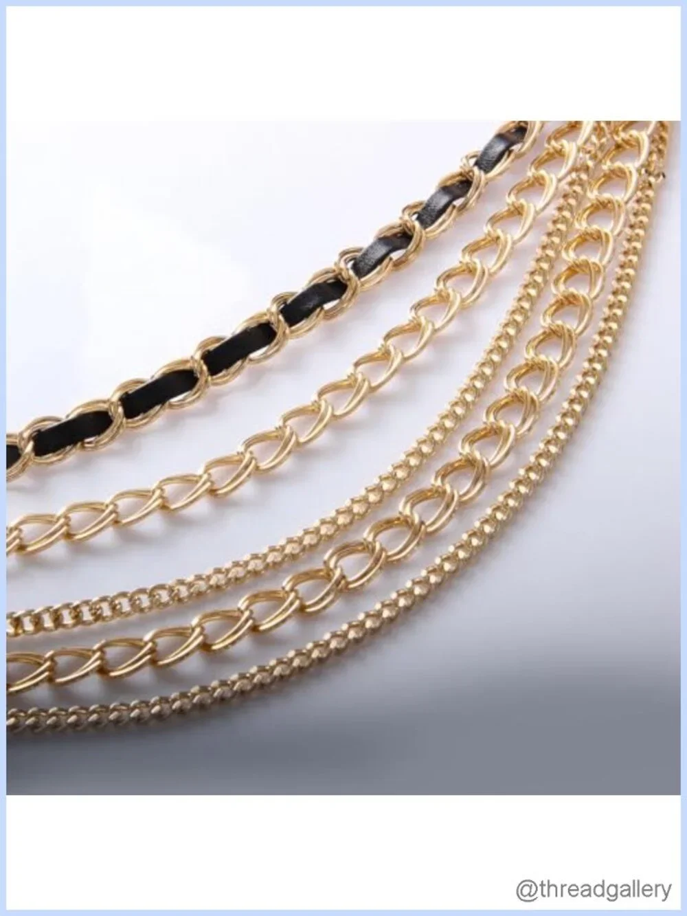 Adjustable Metal Waist Chain Belt for Dresses Parties